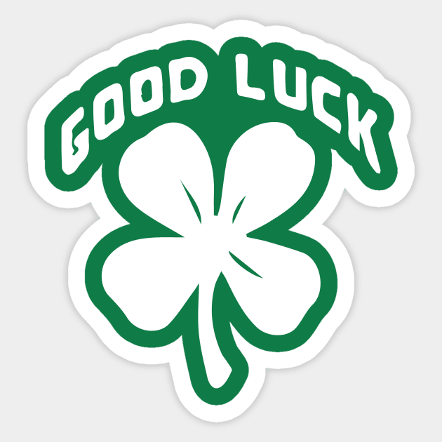 Good Luck 4 Leaf Clover Sticker by KitschPieDesigns